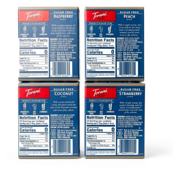 Torani Sugar Free Syrup Variety Pack Zero Calorie Flavor-1