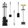 FEED GARDEN Wrought Iron Fireplace Tool Set 4pcs-1