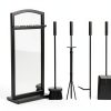 Fireplace Tool Set Gtongoko Wrought Iron 5 Piece-1