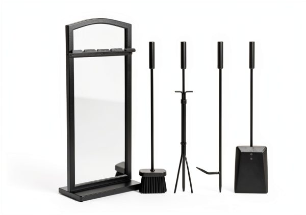 Fireplace Tool Set Gtongoko Wrought Iron 5 Piece-1