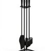 FEED GARDEN Wrought Iron Fireplace Tool Set 4pcs-0