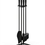 FEED GARDEN Wrought Iron Fireplace Tool Set 4pcs-0