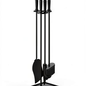 FEED GARDEN Wrought Iron Fireplace Tool Set 4pcs-0