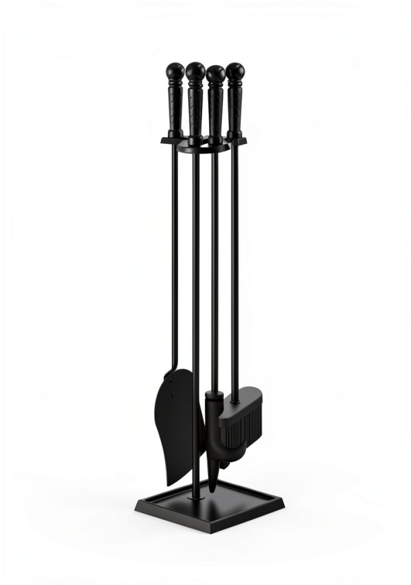 FEED GARDEN Wrought Iron Fireplace Tool Set 4pcs-0