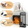 Fireplace Tool Set Gtongoko Wrought Iron 5 Piece-5