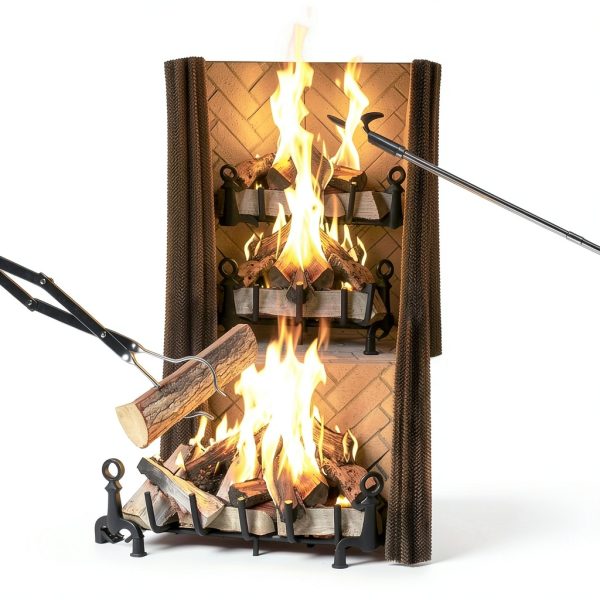 FEED GARDEN Fireplace Poker Set Metal Garden Tool-4