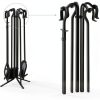 Fireplace Tool Set Uniflame Black Iron Stand-1