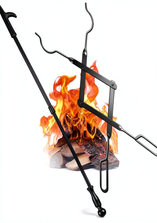 FEED GARDEN Fireplace Poker Set Metal Garden Tool-0