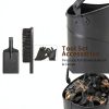 Poofzy Ash Bucket 2.6 Gallon Fireplace Set with Lid, Shovel Broom-3