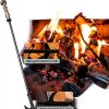 Lichamp 5-in-1 Fireplace Tool Set FTS45BK Wrought Iron with Stand-3