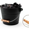 Poofzy Mini Ash Bucket 1.3 Gallon Metal with Lid Gray-4