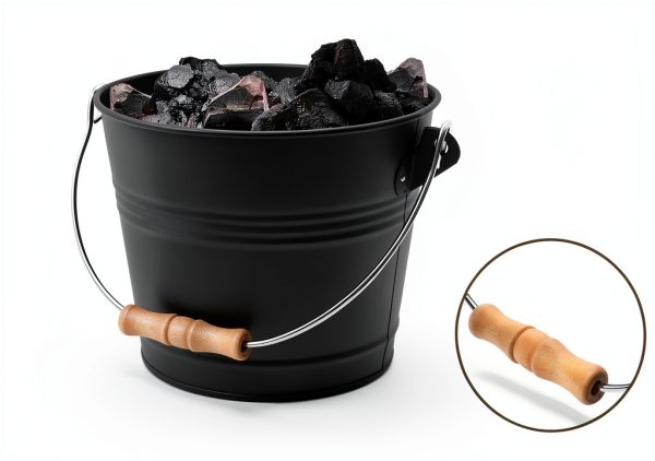 Poofzy Mini Ash Bucket 1.3 Gallon Metal with Lid Gray-4