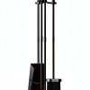 Fire Beauty Fireplace Tool Set 4-Piece Wrought Iron with Ergonomic-8