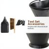 Ash Bucket Poofzy 3.2 Gallon Metal Round Ash Bucket with Lid Black-3