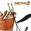 Lichamp 5-in-1 Fireplace Tool Set FTS45BK Wrought Iron with Stand-2