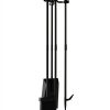 Fire Beauty Fireplace Tool Set 4-Piece Wrought Iron with Ergonomic-3