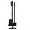 Fire Beauty Fireplace Tool Set 4-Piece Wrought Iron with Ergonomic-4