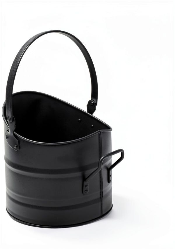 Poofzy Ash Bucket 2.6 Gallon Fireplace Set with Lid, Shovel Broom-1