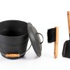 Poofzy Mini Ash Bucket 1.3 Gallon Metal with Lid Gray-2