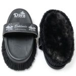 Haas Diva Exclusive Grooming Brush Matte Lambskin Black 200x85mm-0