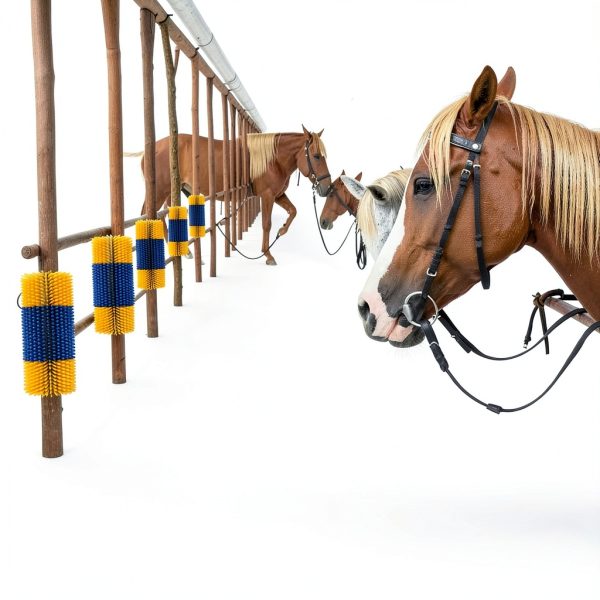 Livestock Scratch Brush Kit KUNBEIEN Horse Brush 304 Yellow/Green-5