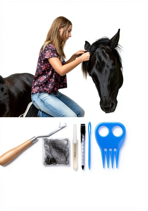 Horse Grooming Kit TERPUP 13-Piece Brush Set with Organizer Bag-6