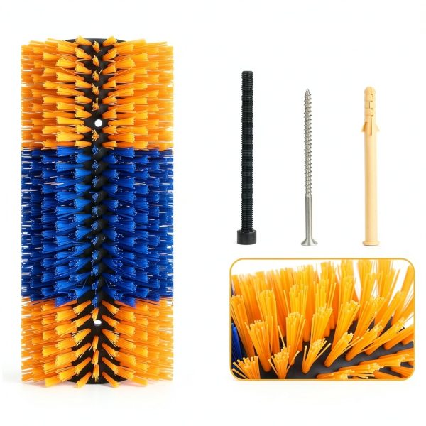 Livestock Scratch Brush RUSIW Yellow 2 Pack for Horses Cows Goats-3