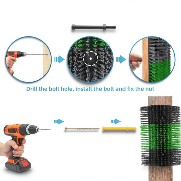 Livestock Scratching Brush Extra Large Gray by Rouisxue Grooming Brush-4