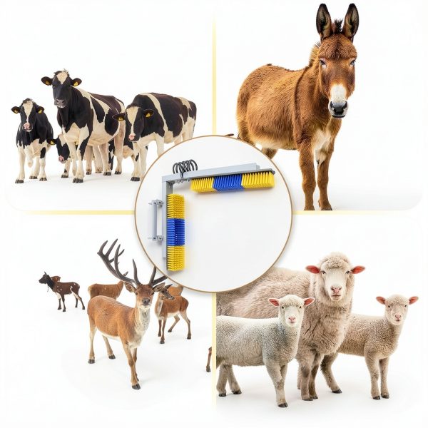 Livestock Scratch Brush Spring Holder - Sayunie Brush for Cattle-4
