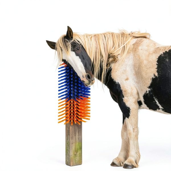 Livestock Scratch Brush Cididu Horse Grooming Brush with 4 Screws-5