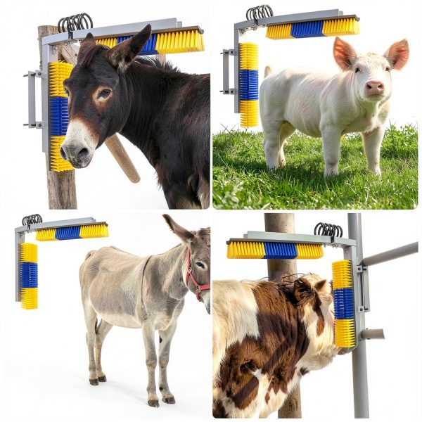 Livestock Scratch Brush Spring Holder - Sayunie Brush for Cattle-5