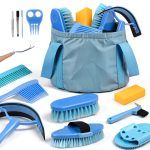 Horse Grooming Kit TERPUP 13-Piece Brush Set with Organizer Bag-0