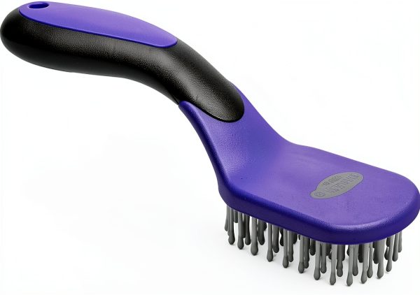 Weaver Leather Mane and Tail Brush Medium Horse Brush Black Purple-0