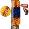 Livestock Scratch Brush Kit KUNBEIEN Horse Brush 304 Yellow/Green-3