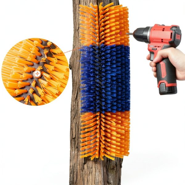 Livestock Scratch Brush Kit KUNBEIEN Horse Brush 304 Yellow/Green-3