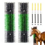 Livestock Scratch Brush by Rouisxue – Gray 2‑Piece Fence Post Groomer-0