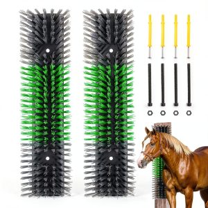 Livestock Scratch Brush by Rouisxue – Gray 2‑Piece Fence Post Groomer-0